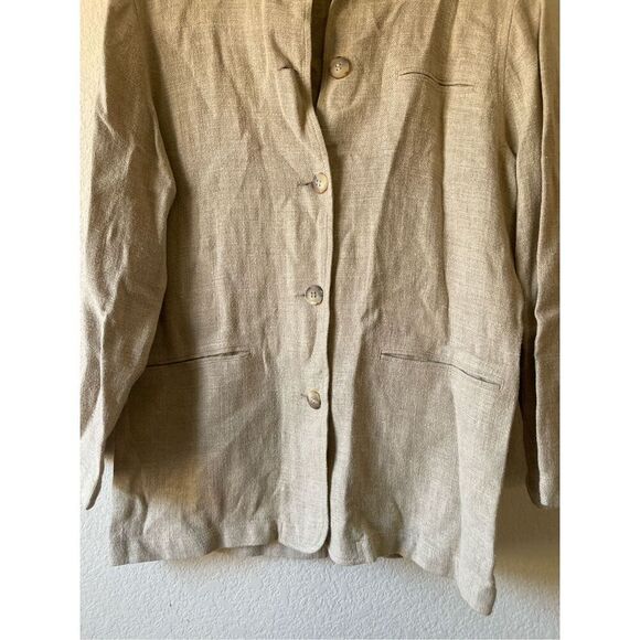 Vintage 100% linen lightweight jacket size 10 - Picture 3 of 5